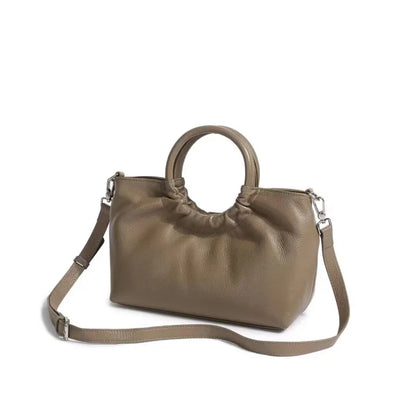 Luxury Genuine Leather High Quality Female Handbags 2024 New Large Capacity Purse Versatile Fashion Folds Crossbody Shoulder Bag