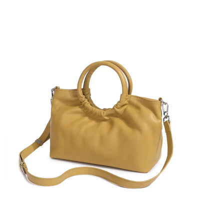 Luxury Genuine Leather High Quality Female Handbags 2024 New Large Capacity Purse Versatile Fashion Folds Crossbody Shoulder Bag