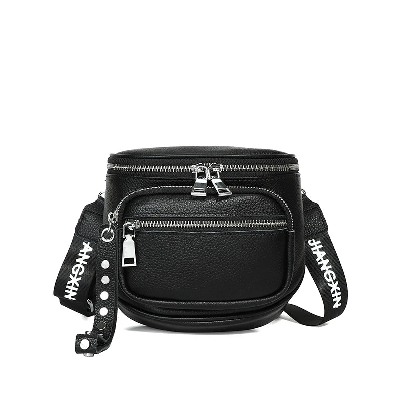 Luxury Genuine Leather Shoulder Crossbody Bags for Women 2023 Cow Leather Women's Handbags Solid Color Female Messenger Tote Sac