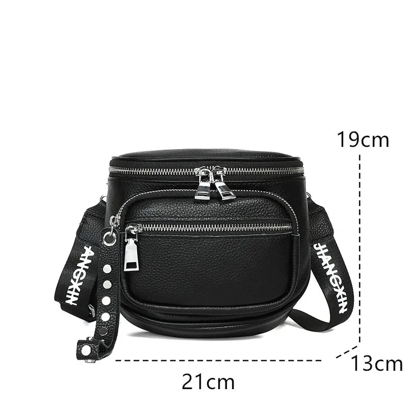Luxury Genuine Leather Shoulder Crossbody Bags for Women 2023 Cow Leather Women's Handbags Solid Color Female Messenger Tote Sac