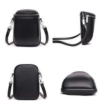 Luxury Genuine Leather Women's Phone Bag Wallets Fashion Shoulder Messenger Bags For Women 2023 Female Small Messenger Tote Sac