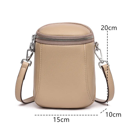 Luxury Genuine Leather Women's Phone Bag Wallets Fashion Shoulder Messenger Bags For Women 2023 Female Small Messenger Tote Sac