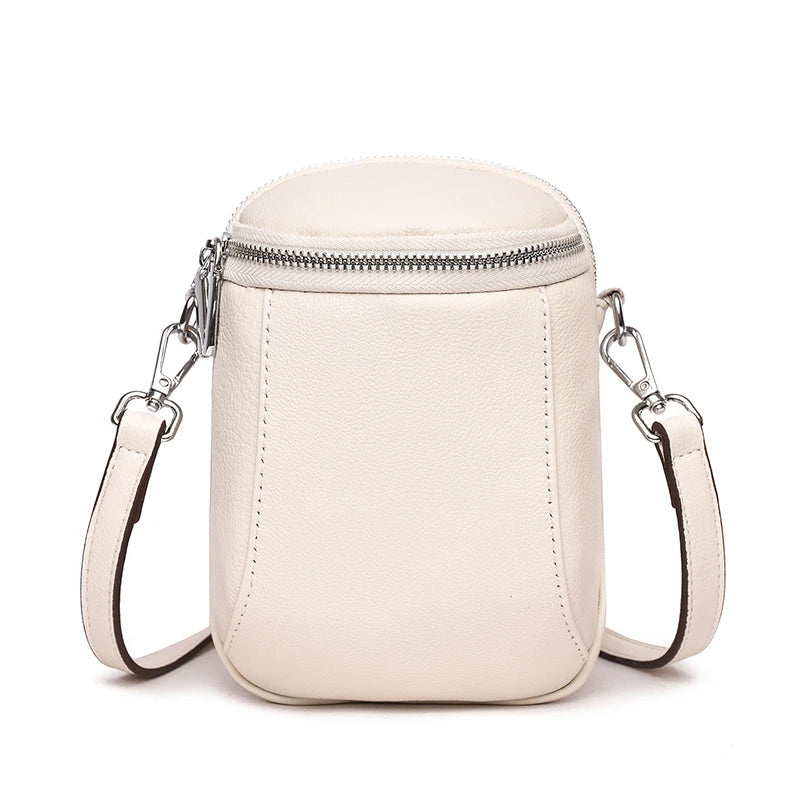 Luxury Genuine Leather Women's Phone Bag Wallets Fashion Shoulder Messenger Bags For Women 2023 Female Small Messenger Tote Sac