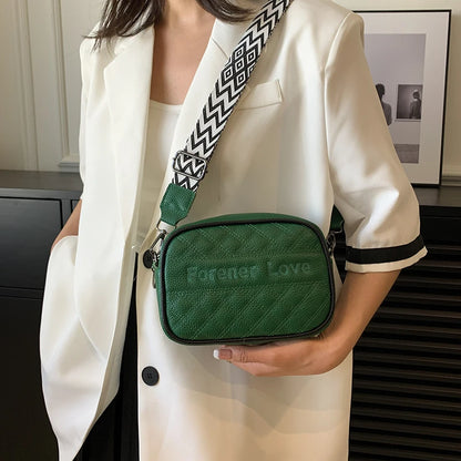 Luxury Genuine Leather Women's Shoulder Crossbody Bags 2023 Wide Shoulder Strap Cow Leather Handbags Female Messenger Tote Sac