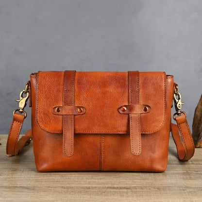 Luxury Genuine Leather Women's Shoulder Vintage Messenger Cowhide Female Crossbody Fashion Small Square iPad Bag