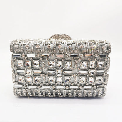 Luxury Green/Blue Rhinestone Wedding Bag New Arrival Diamond Bridal Evening Purse Women’s Shoulder Phone Party Purse Minaudiere