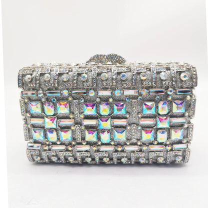 Luxury Green/Blue Rhinestone Wedding Bag New Arrival Diamond Bridal Evening Purse Women’s Shoulder Phone Party Purse Minaudiere