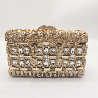 Luxury Green/Blue Rhinestone Wedding Bag New Arrival Diamond Bridal Evening Purse Women’s Shoulder Phone Party Purse Minaudiere
