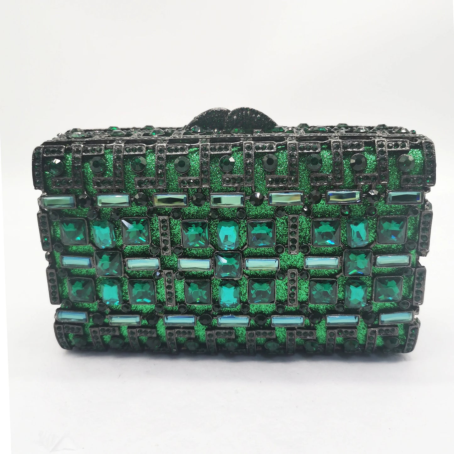 Luxury Green/Blue Rhinestone Wedding Bag New Arrival Diamond Bridal Evening Purse Women’s Shoulder Phone Party Purse Minaudiere