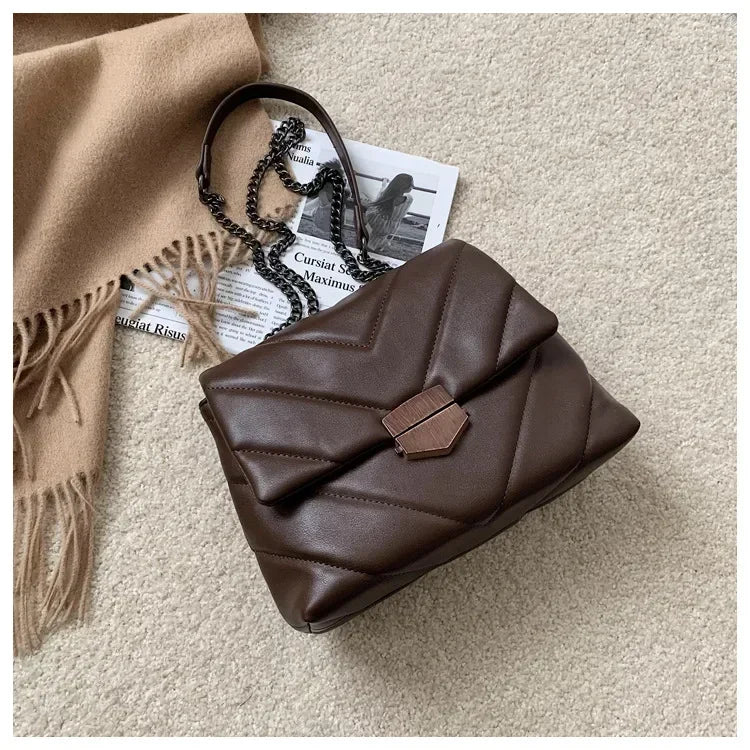 Luxury Handbags 2020 Fashion Women Leather Messenger Shoulder Bag For Daily Designer Female Crossbody Bag Black Lock Handbag