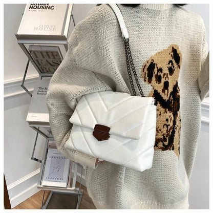 Luxury Handbags 2020 Fashion Women Leather Messenger Shoulder Bag For Daily Designer Female Crossbody Bag Black Lock Handbag