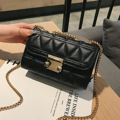Luxury Handbags Fashion 2020 Fashion Women Leather Messenger Shoulder For Daily Designer Female Crossbody Bag Lock Black