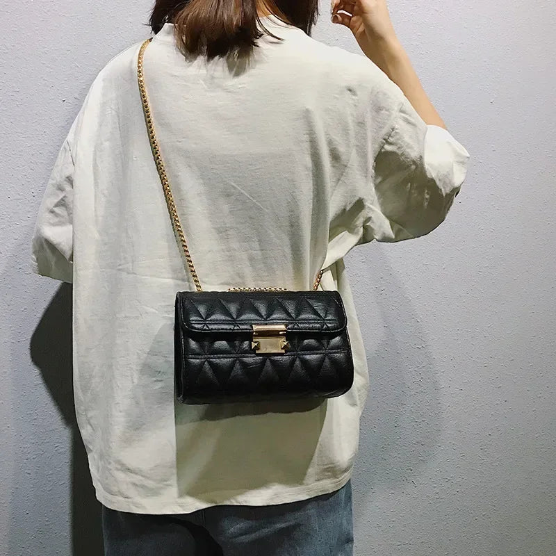 Luxury Handbags Fashion 2020 Fashion Women Leather Messenger Shoulder For Daily Designer Female Crossbody Bag Lock Black