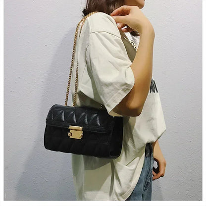 Luxury Handbags Fashion 2020 Fashion Women Leather Messenger Shoulder For Daily Designer Female Crossbody Bag Lock Black