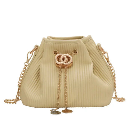 Luxury Handbags Fashion 2021 Fashion Women Leather Messenger Shoulder For Daily Designer Female Crossbody Bag Bucket Chain Bag