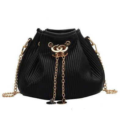 Luxury Handbags Fashion 2021 Fashion Women Leather Messenger Shoulder For Daily Designer Female Crossbody Bag Bucket Chain Bag