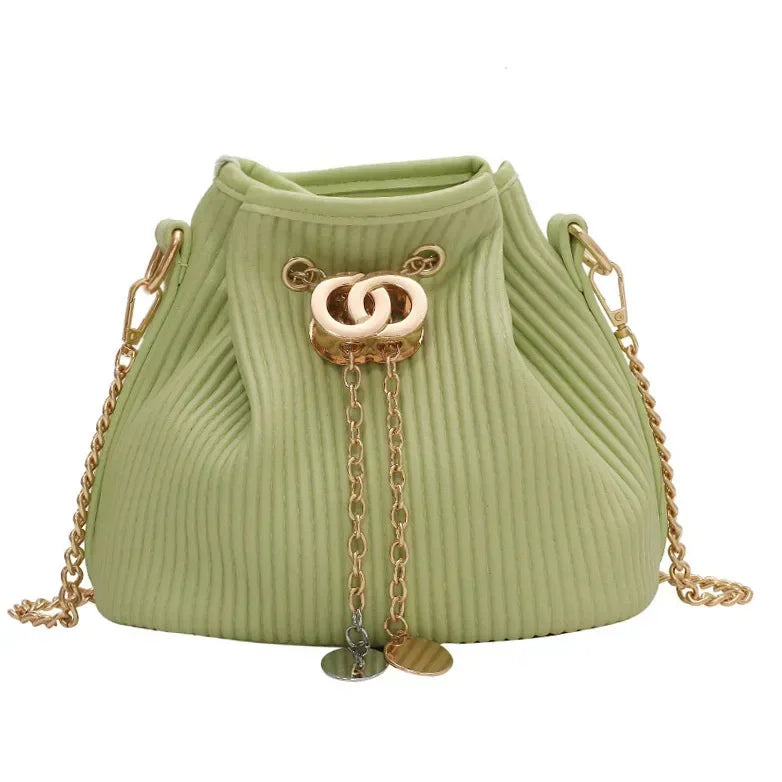 Luxury Handbags Fashion 2021 Fashion Women Leather Messenger Shoulder For Daily Designer Female Crossbody Bag Bucket Chain Bag