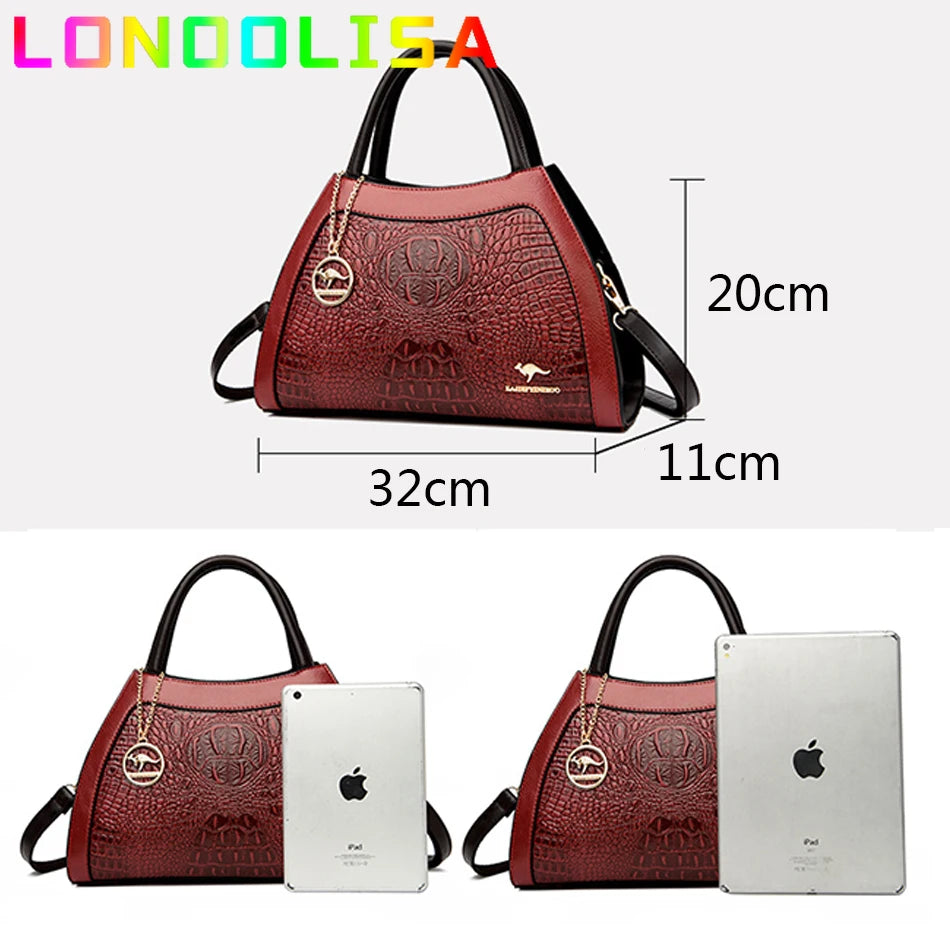 Luxury Handbags Women Bags Designer Crocodile Leather Hobos Shoulder Crossbody Sac A Main Ladies Shopping Brand Messenger Totes