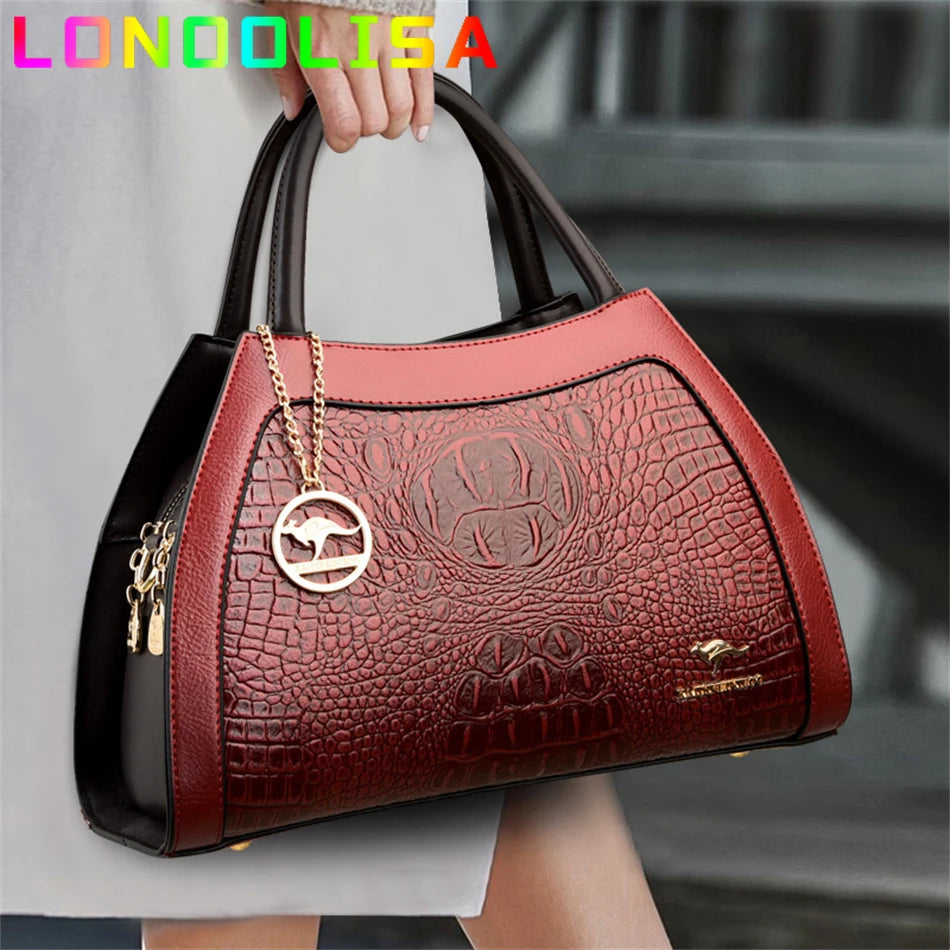 Luxury Handbags Women Bags Designer Crocodile Leather Hobos Shoulder Crossbody Sac A Main Ladies Shopping Brand Messenger Totes