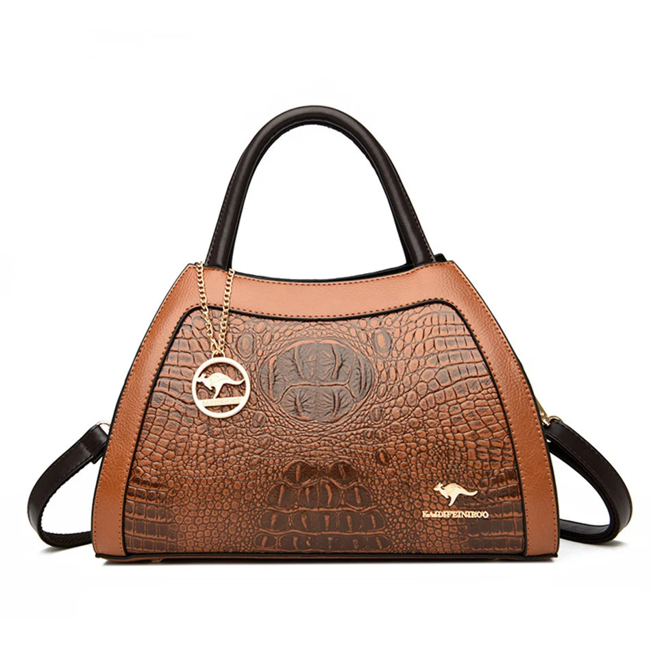Luxury Handbags Women Bags Designer Crocodile Leather Hobos Shoulder Crossbody Sac A Main Ladies Shopping Brand Messenger Totes