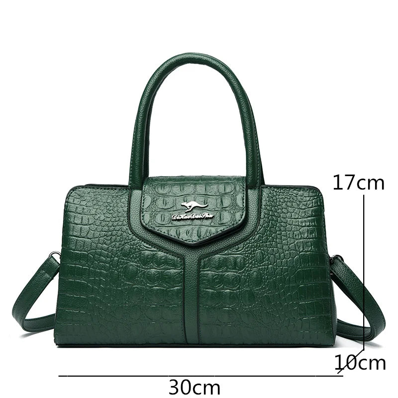 Luxury Handbags Women Bags Designer Crocodile Leather Hobos Shoulder Crossbody Sac A Main Ladies Shopping Brand Messenger Totes