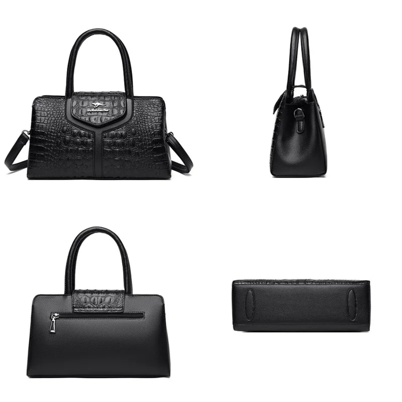 Luxury Handbags Women Bags Designer Crocodile Leather Hobos Shoulder Crossbody Sac A Main Ladies Shopping Brand Messenger Totes
