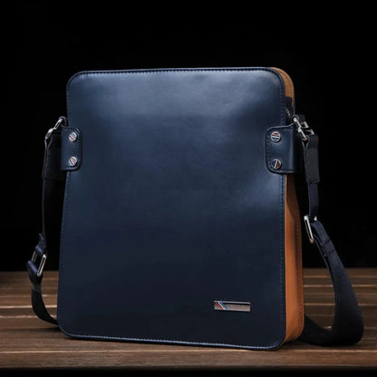 Luxury Leather Men Large Capacity Crossbody Messenger s Fashion Male Shoulder Strap Handbags Ipad Bag