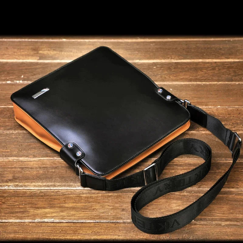 Luxury Leather Men Large Capacity Crossbody Messenger s Fashion Male Shoulder Strap Handbags Ipad Bag