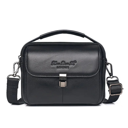 Luxury Men Genuine Leather Mini Shoulder Messenger Retro Phone Casual Crossbody Male Small Hand Tote Bag