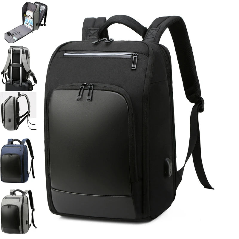 Luxury Men's Backpack Waterproof 15.6“ Laptop Bag Black Bagpack Boy Teen College Schoolbag Male Business Bag Computer Rucksack