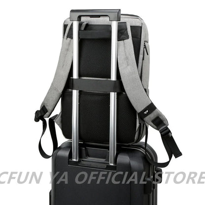 Luxury Men's Backpack Waterproof 15.6“ Laptop Bag Black Bagpack Boy Teen College Schoolbag Male Business Bag Computer Rucksack