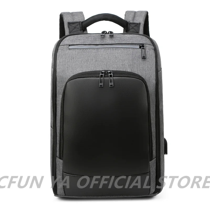 Luxury Men's Backpack Waterproof 15.6“ Laptop Bag Black Bagpack Boy Teen College Schoolbag Male Business Bag Computer Rucksack