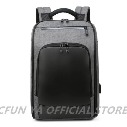 Luxury Men's Backpack Waterproof 15.6“ Laptop Bag Black Bagpack Boy Teen College Schoolbag Male Business Bag Computer Rucksack