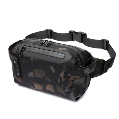Luxury Men's Waist Bag USB Charging Port Oxford Boys Phone Pouch Multi-Purpose Travel Military Male Shoulder Messenger Pack