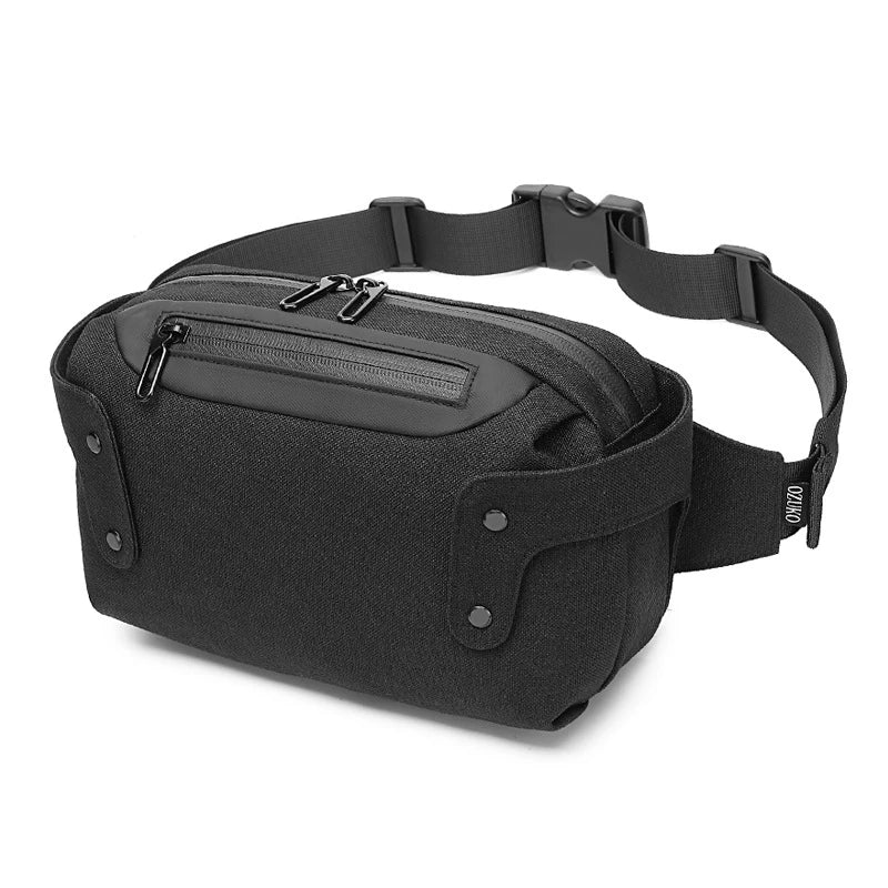 Luxury Men's Waist Bag USB Charging Port Oxford Boys Phone Pouch Multi-Purpose Travel Military Male Shoulder Messenger Pack