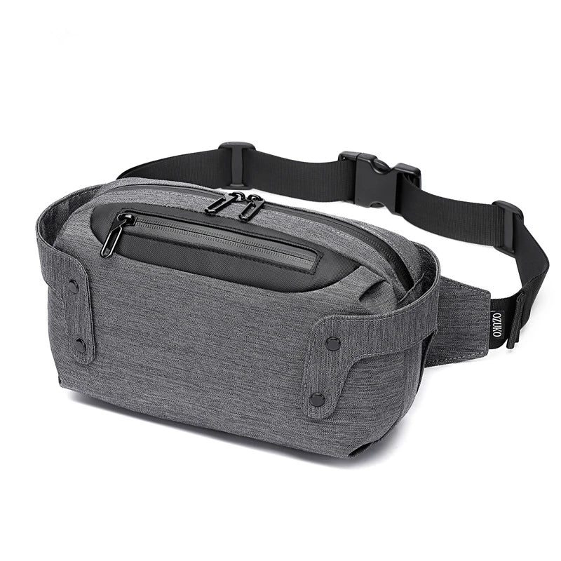 Luxury Men's Waist Bag USB Charging Port Oxford Boys Phone Pouch Multi-Purpose Travel Military Male Shoulder Messenger Pack