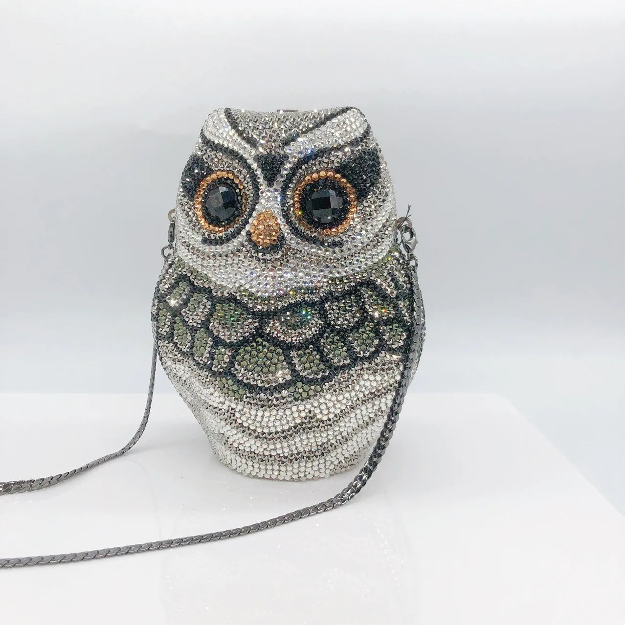 Luxury Owl Wedding Bridal Clutch Purse Handbag Women Evening Party Bag Chain Shoulder Bags Elegant Rhinestone Phone Day Clutches