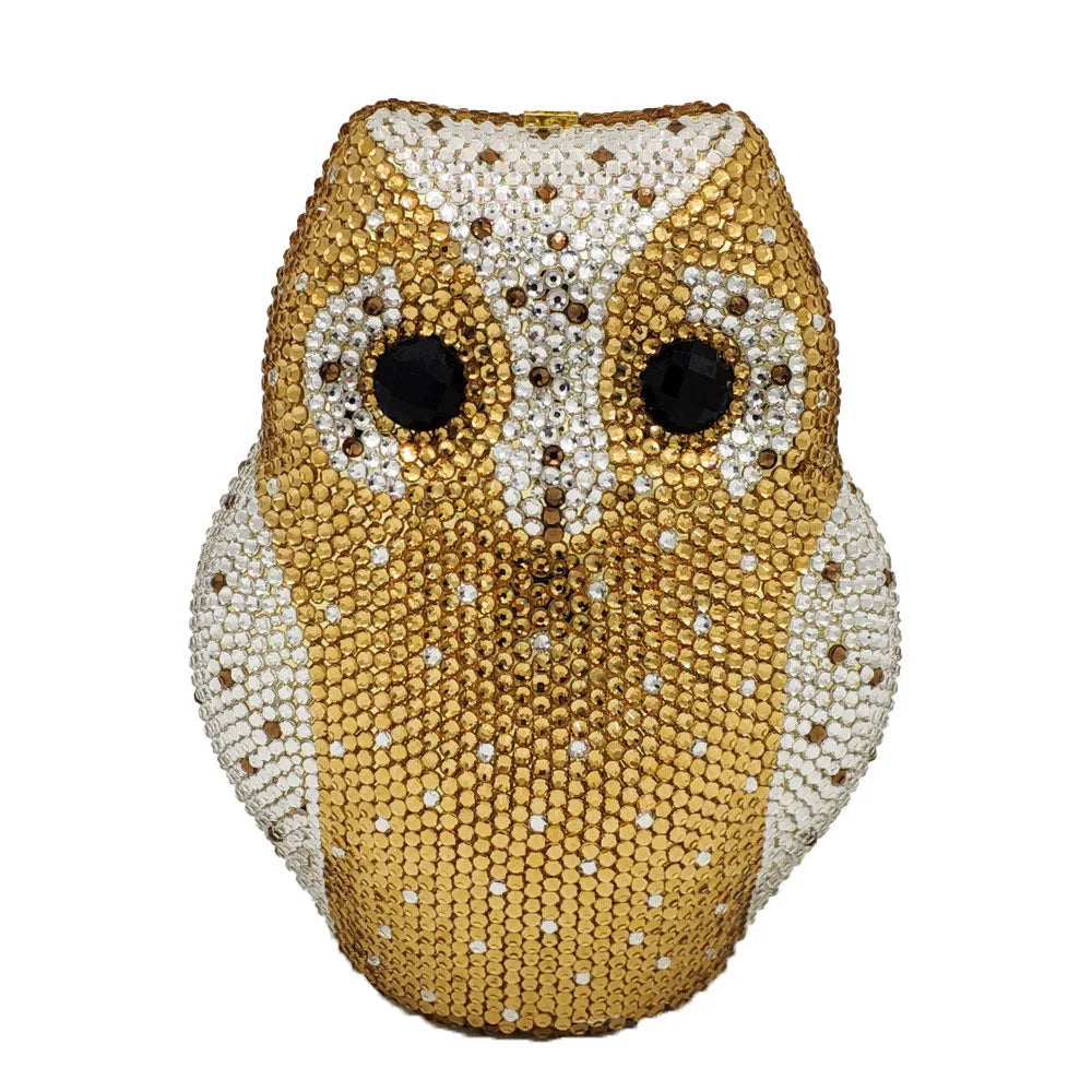 Luxury Owl Wedding Bridal Clutch Purse Handbag Women Evening Party Bag Chain Shoulder Bags Elegant Rhinestone Phone Day Clutches