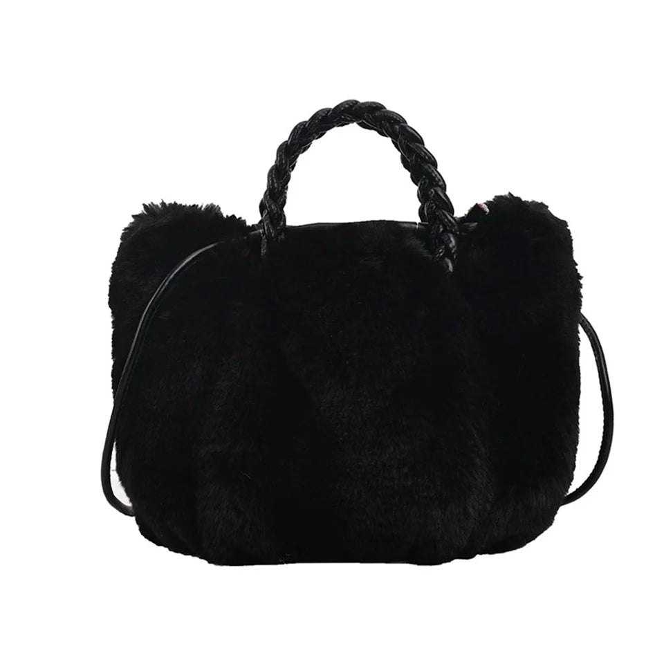 Luxury Patent Handbags Women Bags Designer Plush  Purses Ladies Large Shoulder Crossbody Tote Sac A Main