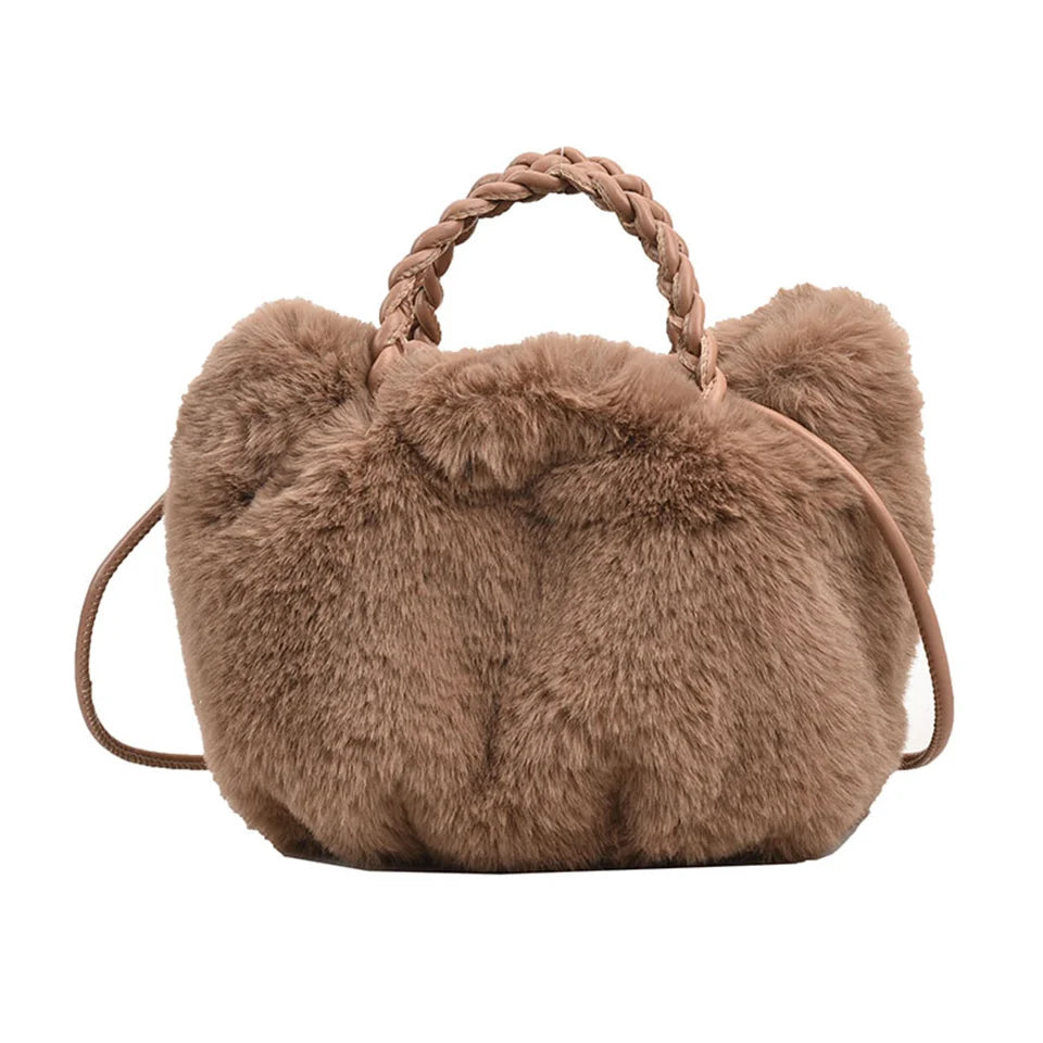 Luxury Patent Handbags Women Bags Designer Plush  Purses Ladies Large Shoulder Crossbody Tote Sac A Main
