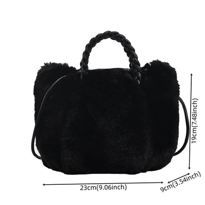 Luxury Patent Handbags Women Bags Designer Plush  Purses Ladies Large Shoulder Crossbody Tote Sac A Main