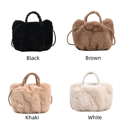 Luxury Patent Handbags Women Bags Designer Plush  Purses Ladies Large Shoulder Crossbody Tote Sac A Main