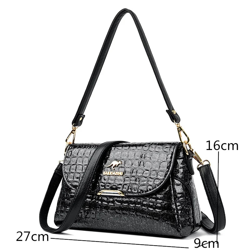 Luxury Patent Leather Women's Bag Fashion Shoulder Crossbody Bags for Women 2023 Designer Handbag Large Capacity Female Tote Sac