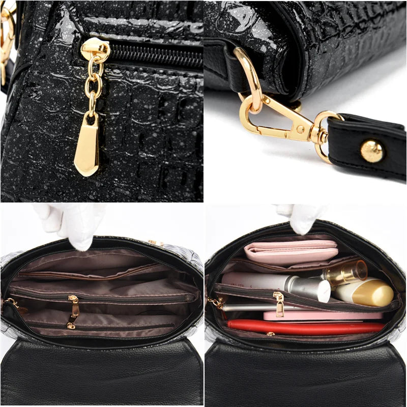 Luxury Patent Leather Women's Bag Fashion Shoulder Crossbody Bags for Women 2023 Designer Handbag Large Capacity Female Tote Sac