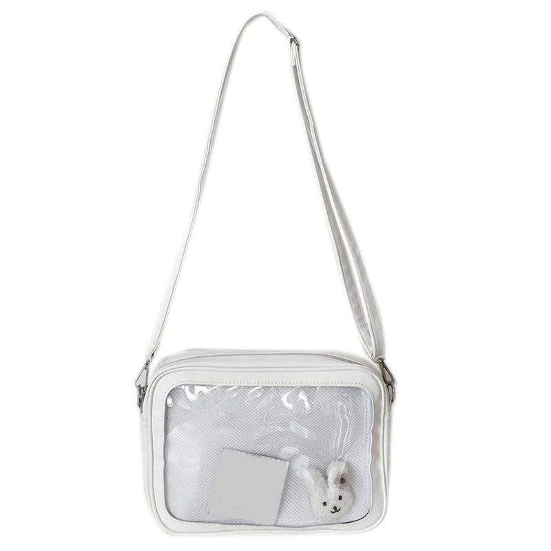 Luxury Pu Ita Bag Crossbody Women Sweet Lolita Bags Cute Transparent Pocket Japanese Style Shoulder Purse