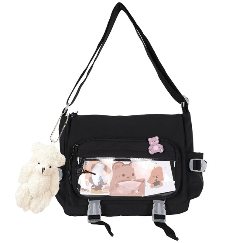 Luxury Pu Ita Bag Crossbody Women Sweet Lolita Bags Cute Transparent Pocket Japanese Style Shoulder Purse