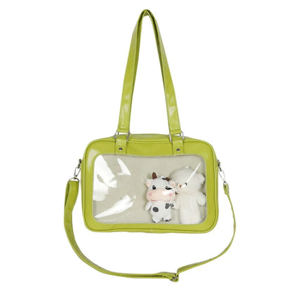 Luxury Pu Ita Bag Crossbody Women Sweet Lolita Bags Cute Transparent Pocket Japanese Style Shoulder Purse