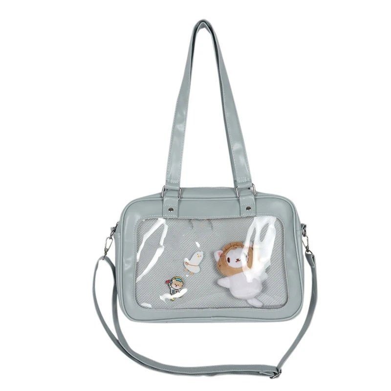 Luxury Pu Ita Bag Crossbody Women Sweet Lolita Bags Cute Transparent Pocket Japanese Style Shoulder Purse