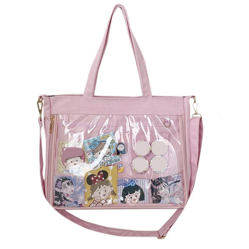 Luxury Pu Ita Bag Crossbody Women Sweet Lolita Bags Cute Transparent Pocket Japanese Style Shoulder Purse
