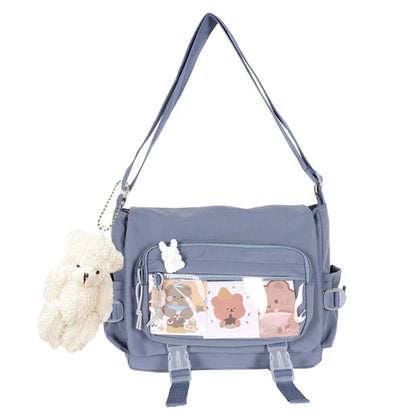 Luxury Pu Ita Bag Crossbody Women Sweet Lolita Bags Cute Transparent Pocket Japanese Style Shoulder Purse